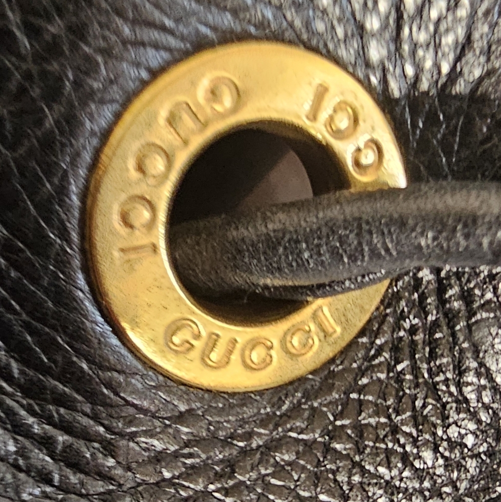 Gucci Black Leather Backpack with Bamboo Accents - Picture 6 of 15